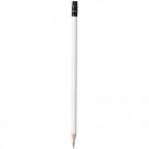 Pencil with white body and black rubberr
