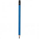 Pencil with blue body and black rubber