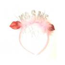 Headbopper 'KISS ME' Pink Furry with Iridescent Red Lips
