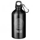 Action Aluminium Water Bottle with Carabiner Clip - 550ml Black