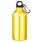 Action Aluminium Water Bottle with Carabiner Clip - 550ml Yellow