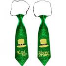 St Patrick's Day Green Glitter Tie