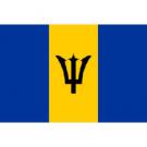 Barbados Flag 5ft x 3ft With Eyelets For Hanging