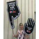 GIANT FOAM HAND ON A STICK ATTENTION GRABBER