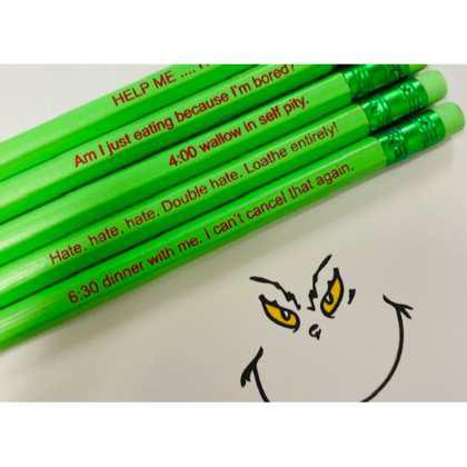 Pack of 5 Grinch Christmas Pencils