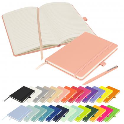 Notes London - Wilson A5 FSC® Notebook & Pen Set in Pastel Pink