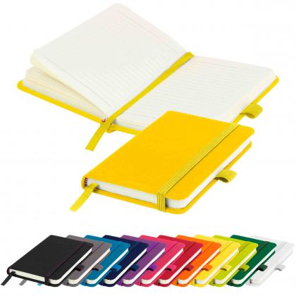 Moriarty A6 Lined Soft Touch PU Notebook in Yellow