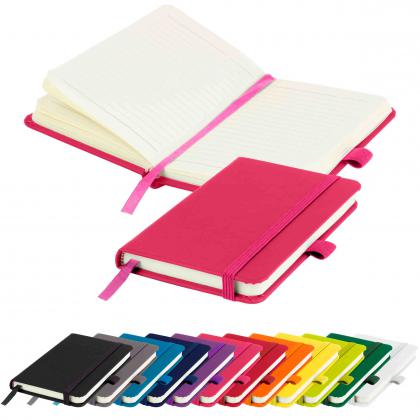 Moriarty A6 Lined Soft Touch PU Notebook in Pink